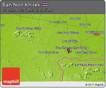 Physical 3D Map of Ban Non Khilek
