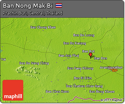 Physical 3D Map of Ban Nong Mak Bi