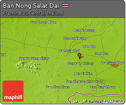 Physical 3D Map of Ban Nong Salat Dai