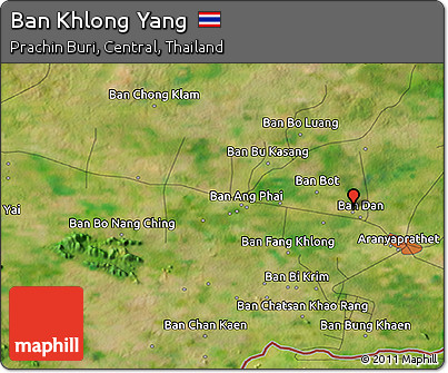 Satellite 3D Map of Ban Khlong Yang