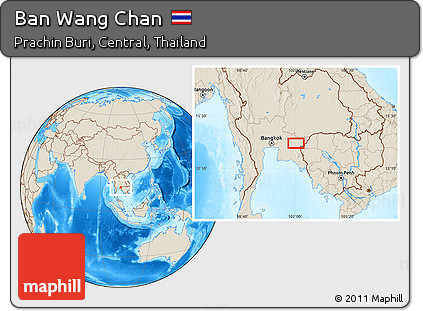 Shaded Relief Location Map of Ban Wang Chan