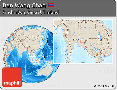 Shaded Relief Location Map of Ban Wang Chan