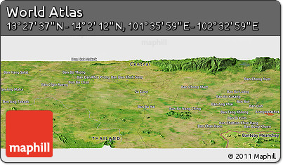 Satellite Panoramic Map of the Area around 13° 44' 54" N, 102° 4' 29" E