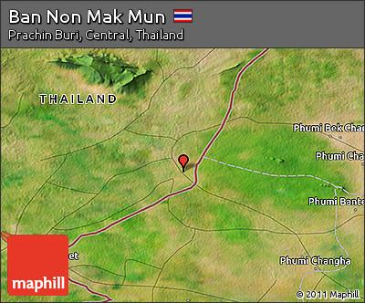 Satellite 3D Map of Ban Non Mak Mun
