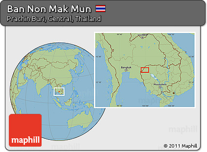Savanna Style Location Map of Ban Non Mak Mun