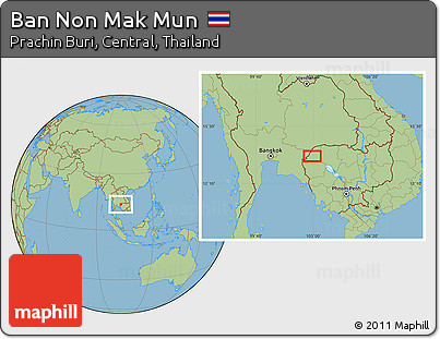 Savanna Style Location Map of Ban Non Mak Mun