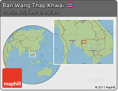 Savanna Style Location Map of Ban Wang Thap Khwai