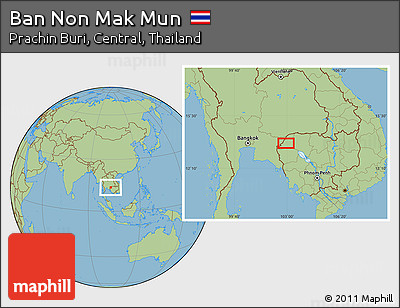 Savanna Style Location Map of Ban Non Mak Mun