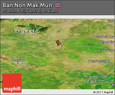 Satellite Panoramic Map of Ban Non Mak Mun