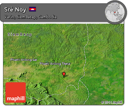 Satellite 3D Map of Srê Noy