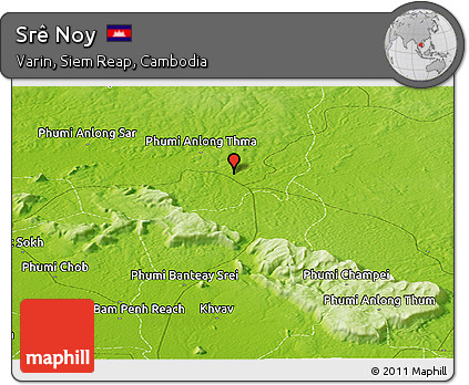 Physical Panoramic Map of Srê Noy