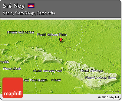Physical Panoramic Map of Srê Noy