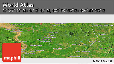 Satellite Panoramic Map of the Area around 13° 44' 54" N, 106° 19' 29" E