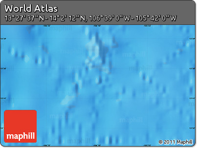 Physical Map of the Area around 13° 44' 54" N, 106° 10' 30" W