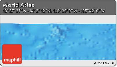 Shaded Relief Panoramic Map of the Area around 13° 44' 54" N, 106° 10' 30" W