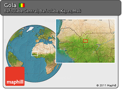 Satellite Location Map of Gola