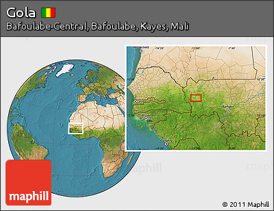 Satellite Location Map of Gola