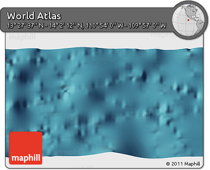 Satellite 3D Map of the Area around 13° 44' 54" N, 110° 25' 30" W