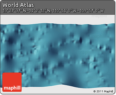 Satellite 3D Map of the Area around 13° 44' 54" N, 110° 25' 30" W