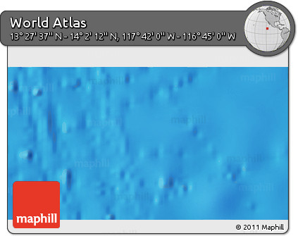 Physical 3D Map of the Area around 13° 44' 54" N, 117° 13' 29" W