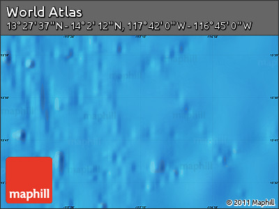 Physical Map of the Area around 13° 44' 54" N, 117° 13' 29" W