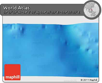 Physical 3D Map of the Area around 13° 44' 54" N, 119° 4' 29" E