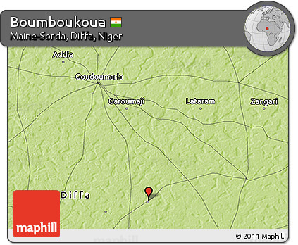Physical 3D Map of Boumboukoua