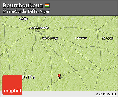 Physical 3D Map of Boumboukoua