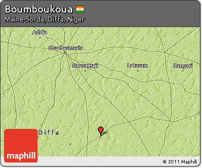 Physical 3D Map of Boumboukoua