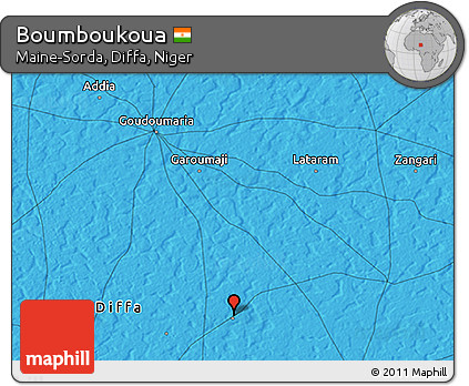 Political 3D Map of Boumboukoua