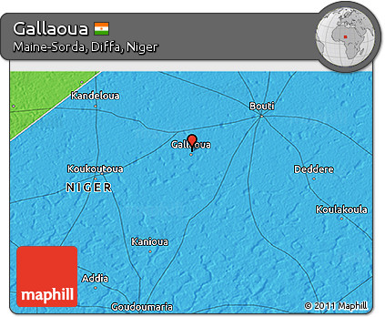 Political 3D Map of Gallaoua