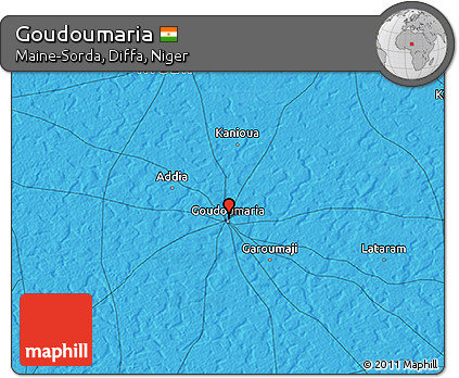 Political 3D Map of Goudoumaria