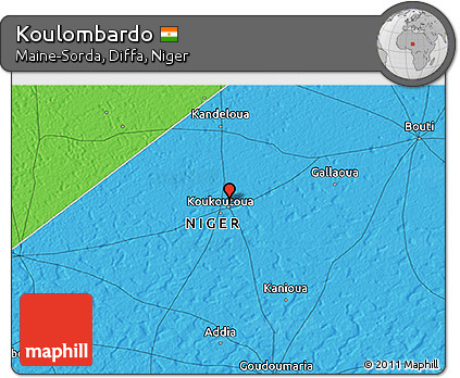 Political 3D Map of Koulombardo