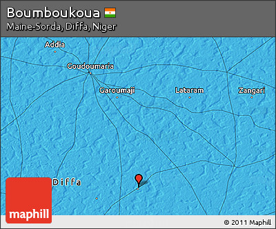 Political 3D Map of Boumboukoua