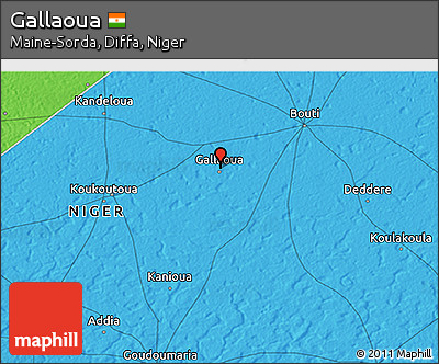 Political 3D Map of Gallaoua