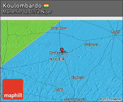 Political 3D Map of Koulombardo