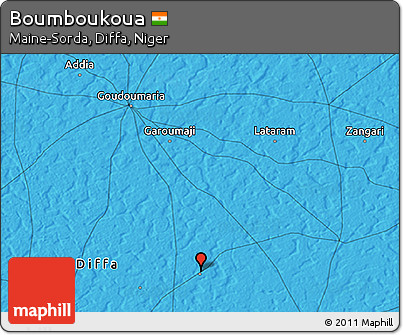 Political 3D Map of Boumboukoua