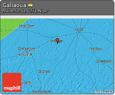 Political 3D Map of Gallaoua