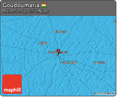 Political 3D Map of Goudoumaria