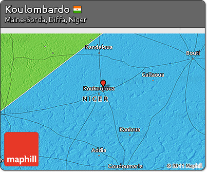 Political 3D Map of Koulombardo