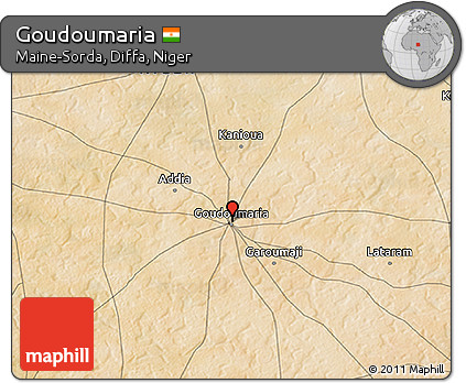 Satellite 3D Map of Goudoumaria