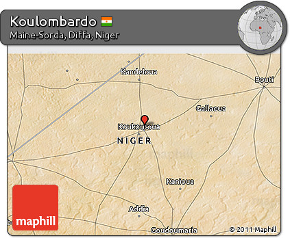 Satellite 3D Map of Koulombardo