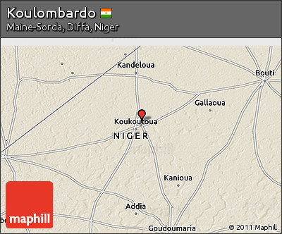 Shaded Relief 3D Map of Koulombardo