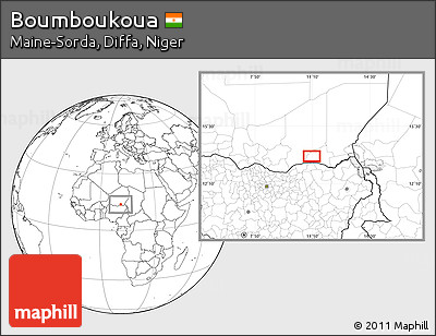 Blank Location Map of Boumboukoua