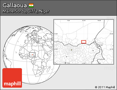 Blank Location Map of Gallaoua
