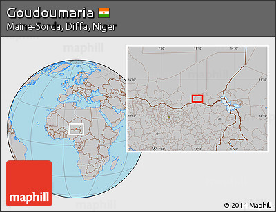 Gray Location Map of Goudoumaria