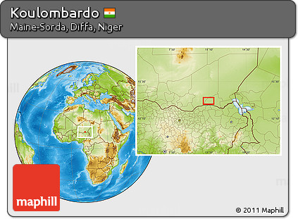Physical Location Map of Koulombardo