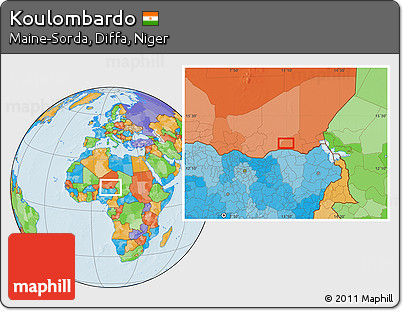 Political Location Map of Koulombardo