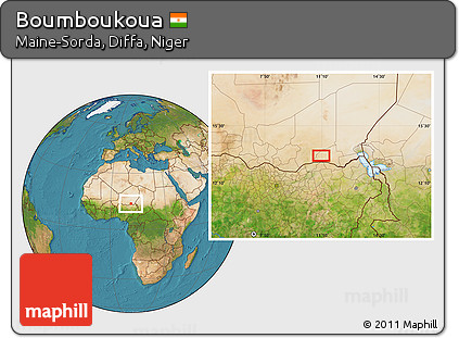Satellite Location Map of Boumboukoua