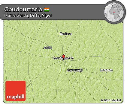 Physical Map of Goudoumaria